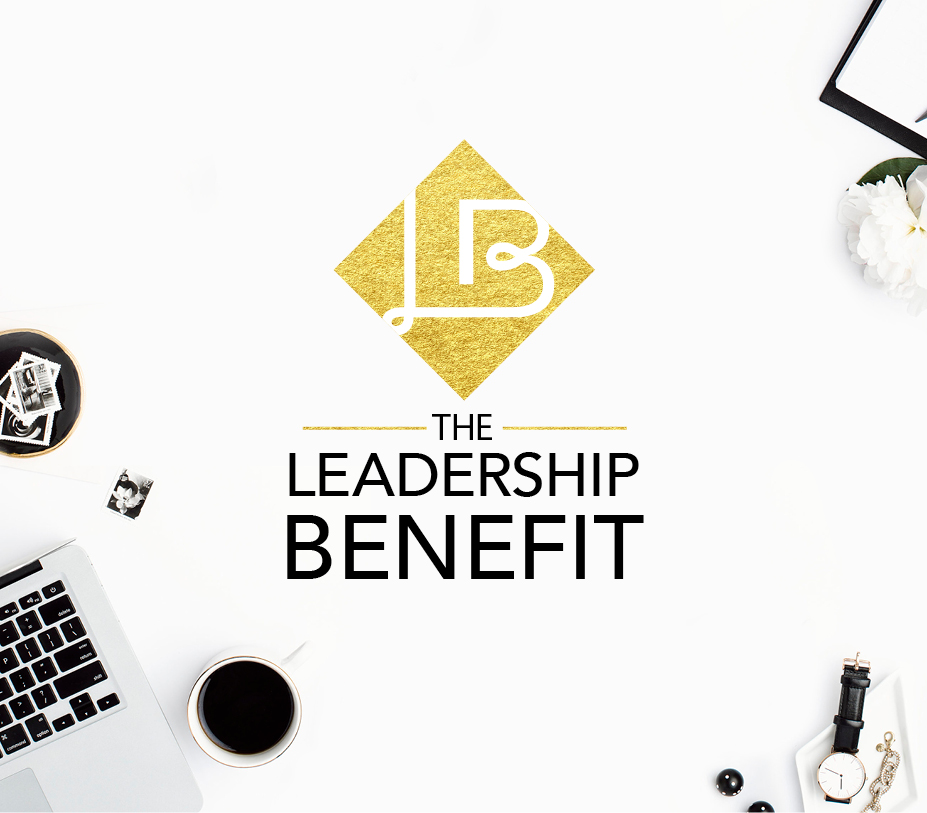 chic black & gold logo design for female business coach, The Leadership Benefit