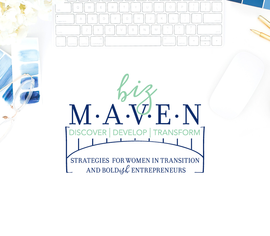 modern navy & mint logo design for female business coach, Biz Maven