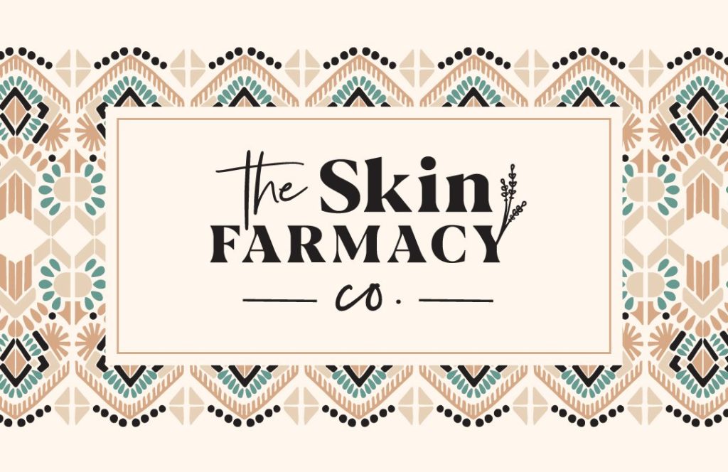 Vintage & bohemian chic logo and branding for Columbus, Ohio based holistic esthetician – Skin Farmacy Co.