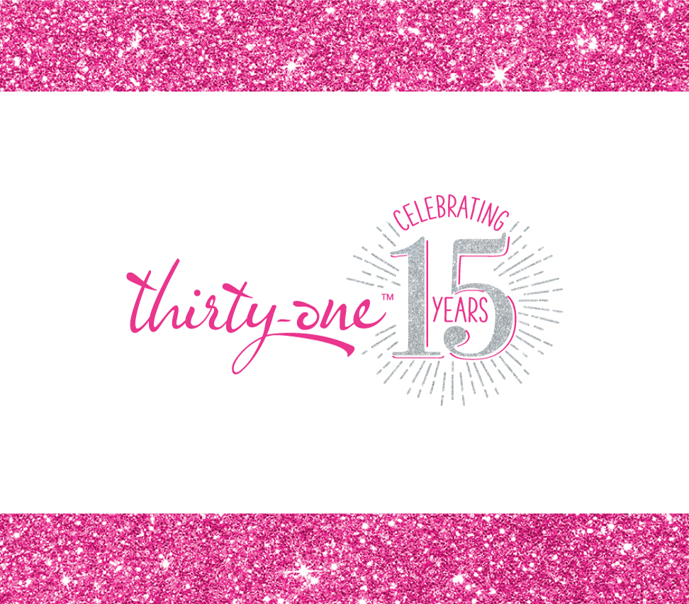 15th anniversary logo for Thirty-One Gifts